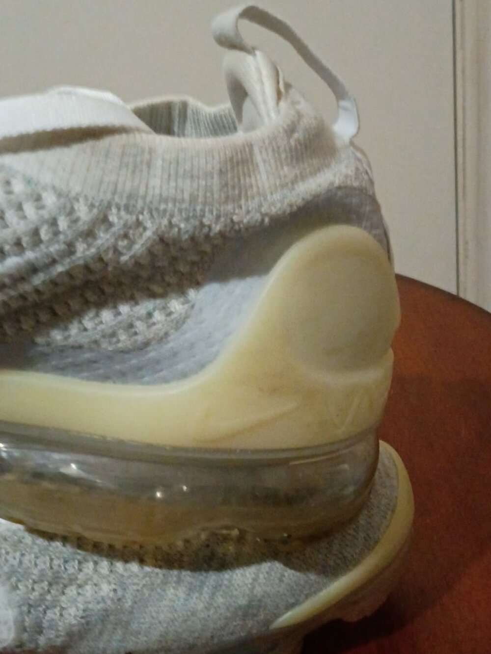 Nike Air Vapormax 2021 Flyknit Women's Gray White Running Shoes SIZE 7.5 - Picture 12 of 14